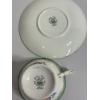 Image 7 : 2 Gorgeous Teacups - Green Outline & Floral Pattern - Floral - Rosina Fine Bone China