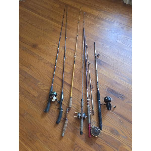*Pick Up At Louisville Home - No Shipping Available* Neat Vintage Fishing Pole Collection 