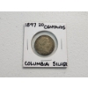 Image 1 : 1897 Columbia 20 Centavos Silver Coin ASW: 0.1071oz