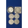 Image 4 : (6) 1952, 1954, 1950, 1955, 1959 90% Silver Franklin Half Dollars - Face Value: $3.00