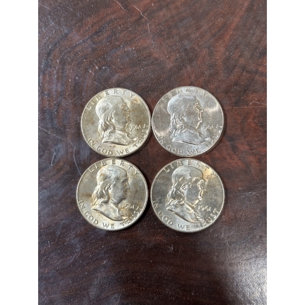 1961 Brilliant Uncirculated Franklin Half Dollars - $2.00 Face Value