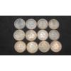 Image 1 : (12) Assorted Years & Mint Marks German 1/2 Mark 90% Silver Coins From The German Empire Era