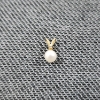 Image 3 : Lovely Dainty 10K Yellow Gold Pearl Pendant Weighing 0.3 Grams Total