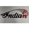 Image 1 : Indian Motorcycle Company Logo Red & Black Metal Hanging Sign - approx. 19.5 in