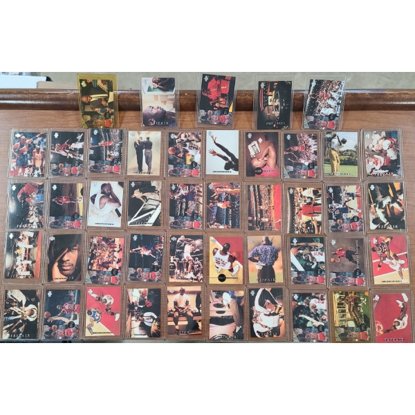 Large Lot of Over 40 Assorted Upper Deck 1994 Rare Air Michael Jordan Trading Cards