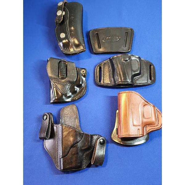 x6 Assorted Leather Pistol Holsters