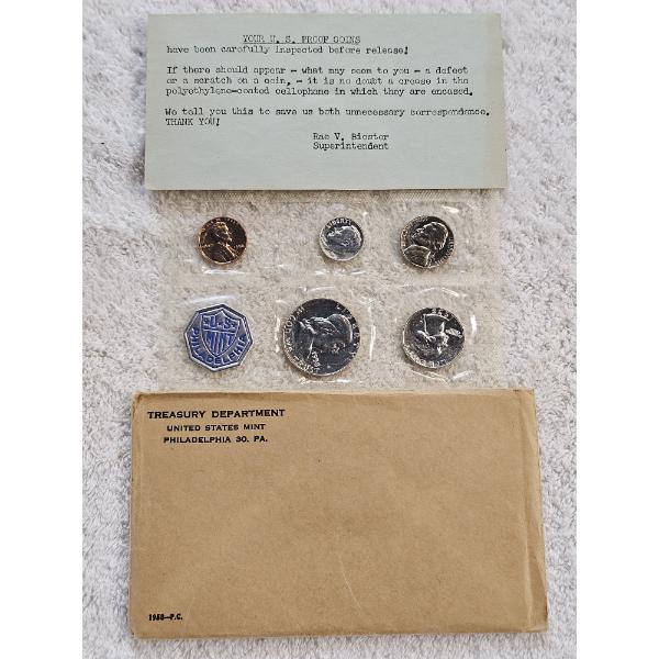 1958 United States Mint Proof Set in its Original Packaging - AFV $.91