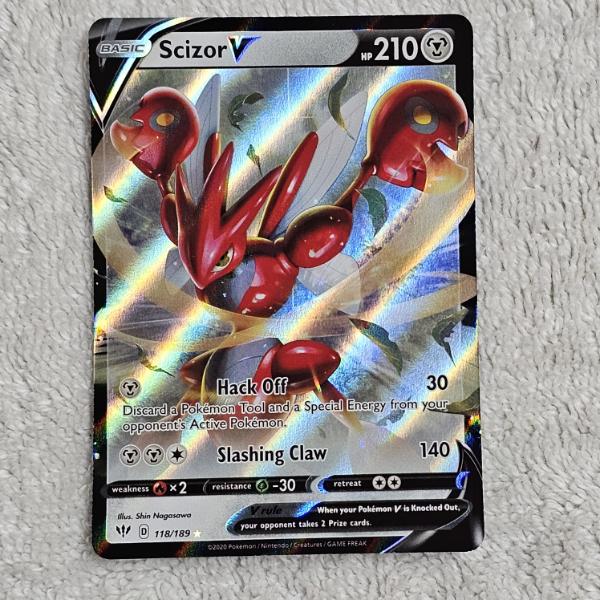 Pokémon TCG: Scizor V 118/189 Holo Rare