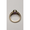 Image 6 : 14K Yellow Gold Ribbed Bombe Style Ring With Amethyst - Size 7 - Total Weight: 5.2g