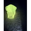 Image 1 : Degenhart Dogs - Ice Blue - Adorable Uranium Glass Dog Figurine - ~2.5 inches 