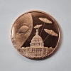 Image 1 : Alien UFO U.S. Capitol Building 1 AVDP Ounce .999 Fine Copper Round