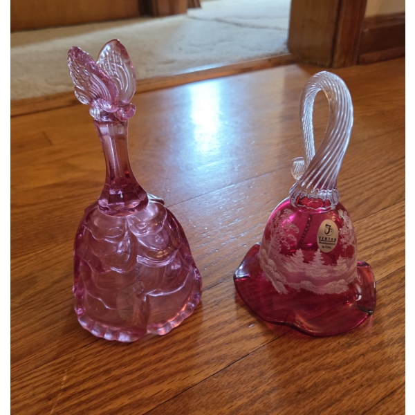 PICKUP IN CANTON - Two Collectable Fenton Glass Bells

 (All Items noting "Pickup In CANTON" will be