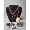 Image 1 : Lot of Assorted Gold-Filled / Gold-Plated Jewelry: Lockets, Pins, Necklaces, Bracelets