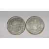 Image 2 : 1945, 1960 & 1965 Canadian 80% Silver 50 Cent Coins