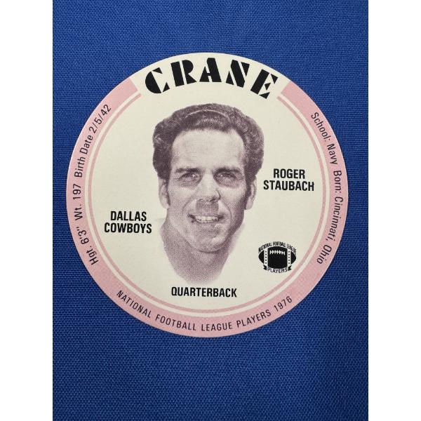1976 Roger Staubach Dallas Cowboys Cranes Potato Chips Football Card - Mint Condition 