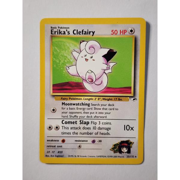 Erika's Clefairy 25/132 Non-Holo Rare Vintage Pokemon Trading Card