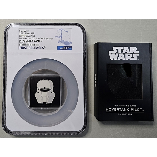 NGC PF70 Ultra Cameo 2022 Niue $2 Star Wars Hovertank Pilot - Faces of the Empire