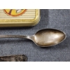 Image 3 : Two Silver Plated Spoons With Vintage Fossil Watch Tin