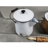 Image 5 : Vintage Kitchen Items: Large Enamel Boiler, Rolling Pin, Enamel Pot with Lid, Brass Spittoon/Vase