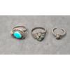 Image 2 : (3) Sterling Silver Rings - Sizes In Photos - Total Weight: 9.3g