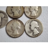 Image 4 : Lot of 5 Assorted U.S. 90% Silver Quarters: Standing Liberty & Washington FV: $1.25