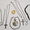 Image 3 : Assortment Of Vintage Costume Jewelry Including Necklaces Rings And A Pocket Watch