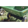 Image 4 : Nice John Deere Tow Behind Farm Cart - 4 ft x 3 ft -With Detachable Hitch bar - Can be used for hand