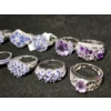 Image 6 : Ten Gorgeous Sterling Silver Rings Ft. Tanzanite & Topaz - Weighing Total of 40.6 Grams