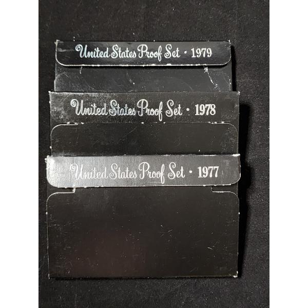 Three United States Proof Sets Dated 1977, 1978 & 1979 - In Original Packaging!