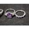 Image 7 : Stunning Sterling Silver Rings Ft. Purple Stones Including Amethyst Weighing 13.3 Grams Total