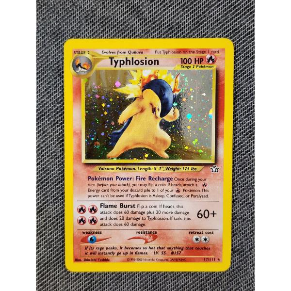 Typhlosion 17/111 Holo Rare Vintage Neo Era Pokemon Trading Card ~ LP Condition ~