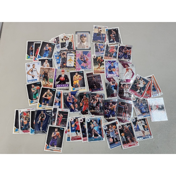 Large Lot of Over 50 Assorted Basketball Trading Cards: NBA Hoops, Rated Rookie, Donruss, & More! 