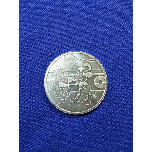 1928 Disney Mickey Mouse "Steamboat Willie" 1oz .999 Fine Silver Round