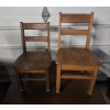 Image 4 : Folding Metal 24''x21''x46 And Two Childrens Size 12'' & 14'' Solid Wood Chairs 