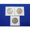 Image 1 : 3 Walking Liberty Silver Half Dollars Years: 1942, 1943, 1942
