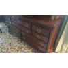 Image 4 : Excellent Cherry Finish Ladies Dresser & Mirror As Shown -Incl's Additional 3 Drawer Counter Top Cab