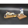 Image 6 : Jackie Robinson & Bo Jackson Baseball Figurines with Stand - Dodgers #42 & Kansas City Royals #16
