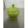 Image 2 : Beautiful Fiestaware Fiesta Chartreuse Sugar Bowl - Mint Condition In Original Box