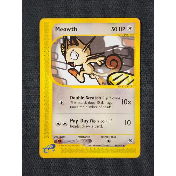 Meowth 121/165 Vintage E-Reader Pokemon Trading Card