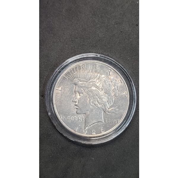Better Date United States 1926-S 90% Silver Peace Dollar In Coin Capsule
