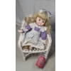 Image 10 : 1980's Schmid Porcelain Doll & 1990s Tootsie Toy Mommy Doll Includes Rocking Chairs