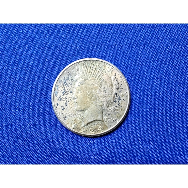 1924-S Silver Peace Dollar - Rarer Key Date! 