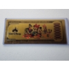Image 2 : Rare Disney Minnie Mouse Gold Foil .999999 - 24K Gold Note In Protective Holder - Mint Condition