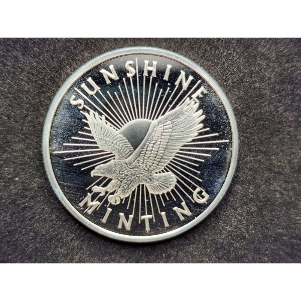 Sunshine Minting One Troy Ounce .999 Fine Silver Bullion Round