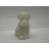 Image 1 : URANIUM Adorable Degenhart Glass Dog Figurine  - White with Fawn - ~2.5 inches ~ BRILLIANT GLOW!