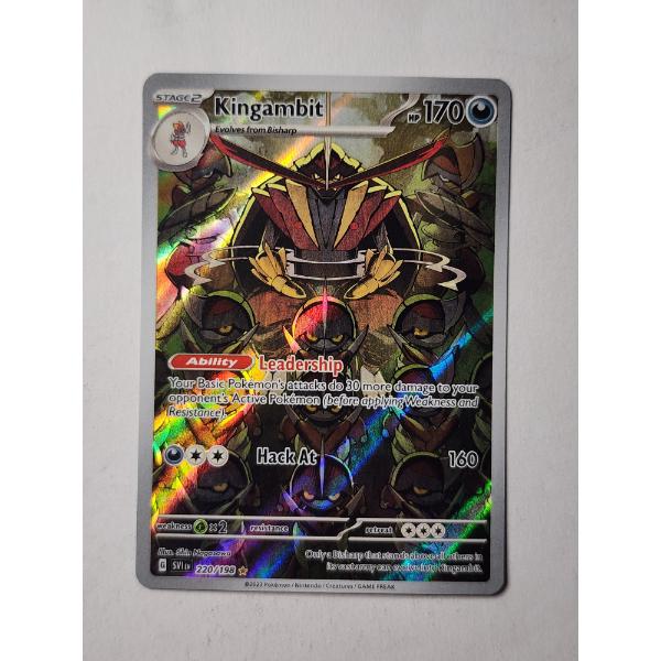 Kingambit 220/198 Holo Illustration Rare Scarlet & Violet Base Set Pokemon Trading Card ~ NEAR MINT!