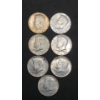 Image 1 : (7) Assorted Years 40% Silver Kennedy Half Dollars - Face Value: $3.50