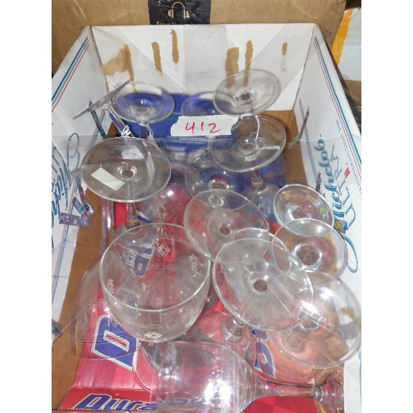 Box Lot - Stems Wine Glasses - See Pics