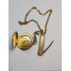 Image 1 : Vintage Bulova Accutron Quartz Dual-Day Pocket Watch on Chain With Detailed Watch Fob Pocket Knife