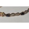 Image 4 : Sterling Silver Gold-Plated 7" Tennis Bracelet & Matching Ring With Heart Shaped Stone- Weight 11.7g
